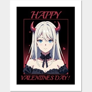 valentine anime demon girl Posters and Art